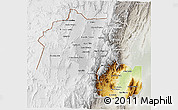 Physical 3D Map of Jujuy, lighten, semi-desaturated