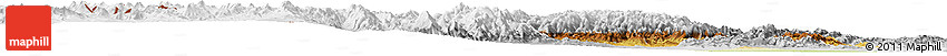 Physical Horizon Map of Jujuy, lighten, desaturated