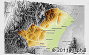 Physical 3D Map of Ledesma, desaturated