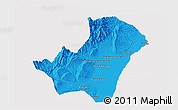 Political 3D Map of Ledesma, cropped outside