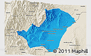 Political 3D Map of Ledesma, shaded relief outside