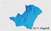 Political 3D Map of Ledesma, single color outside