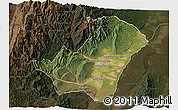 Satellite 3D Map of Ledesma, darken