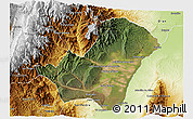 Satellite 3D Map of Ledesma, physical outside