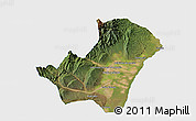 Satellite 3D Map of Ledesma, single color outside