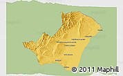 Savanna Style 3D Map of Ledesma, single color outside
