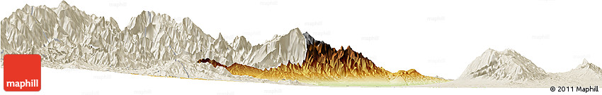 Physical Horizon Map of Ledesma, shaded relief outside