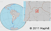 Gray Location Map of Ledesma