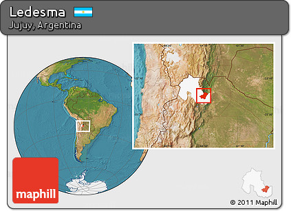 Satellite Location Map of Ledesma, highlighted parent region