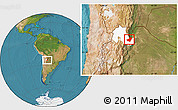 Satellite Location Map of Ledesma, highlighted parent region
