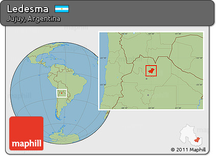 Savanna Style Location Map of Ledesma