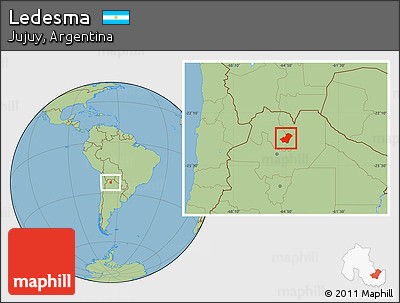 Savanna Style Location Map of Ledesma