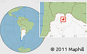 Savanna Style Location Map of Ledesma, highlighted country