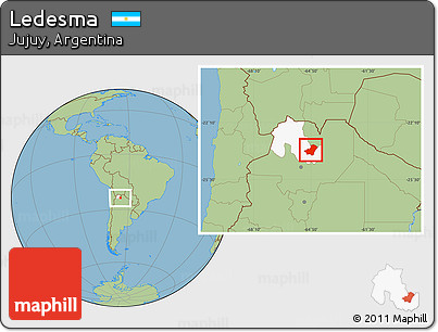 Savanna Style Location Map of Ledesma, highlighted parent region