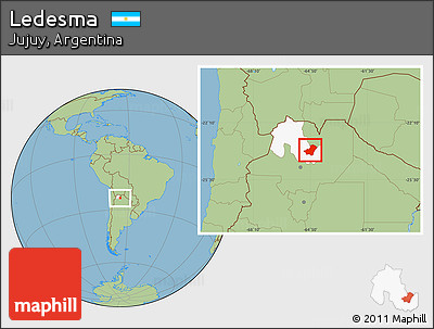 Savanna Style Location Map of Ledesma, highlighted parent region