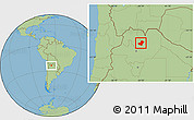 Savanna Style Location Map of Ledesma
