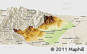 Physical Panoramic Map of Ledesma, shaded relief outside