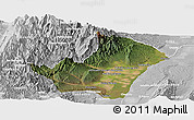Satellite Panoramic Map of Ledesma, lighten, desaturated