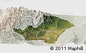 Satellite Panoramic Map of Ledesma, lighten