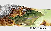 Satellite Panoramic Map of Ledesma, physical outside