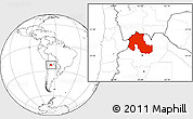 Blank Location Map of Jujuy