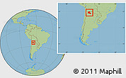 Savanna Style Location Map of Jujuy, within the entire country