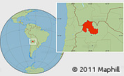 Savanna Style Location Map of Jujuy