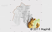 Physical Map of Jujuy, cropped outside