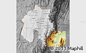 Physical Map of Jujuy, darken, desaturated