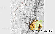 Physical Map of Jujuy, lighten, desaturated