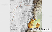 Physical Map of Jujuy, semi-desaturated