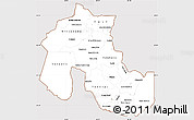 Classic Style Simple Map of Jujuy, cropped outside