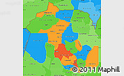 Political Simple Map of Jujuy, political shades outside