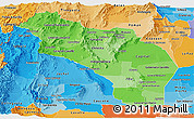 Political Shades Panoramic Map of La Rioja