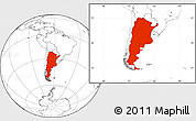 Blank Location Map of Argentina