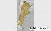 Satellite Map of Argentina, lighten, desaturated