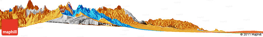 Physical Horizon Map of Lujan, political outside