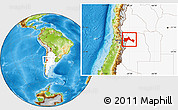 Physical Location Map of Lujan, highlighted country