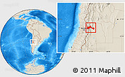 Shaded Relief Location Map of Lujan