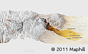 Physical Panoramic Map of Lujan, lighten