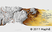 Physical Panoramic Map of Lujan