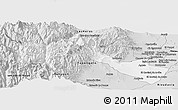 Silver Style Panoramic Map of Lujan