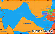 Political Simple Map of Lujan