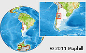 Physical Location Map of San Carlos, highlighted country, highlighted parent region, within the entire country