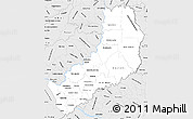 Silver Style Simple Map of Misiones