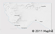 Silver Style 3D Map of Anelo, single color outside