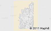 Classic Style 3D Map of Minas, single color outside