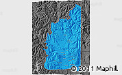 Political 3D Map of Minas, darken, desaturated