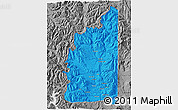 Political 3D Map of Minas, desaturated