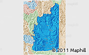 Political 3D Map of Minas, lighten